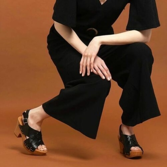 korks berengo wood heel sandals